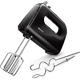 Philips HR3705/10 300 Watt Lightweight Hand Mixer, Blender with 5 speed control settings, stainless steel accessories and 2 y