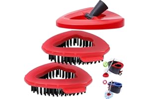 BOWEITI Lot de 2 brosses à récurer et 1 tête de Balai Rotatif, Base de Rechange pour O Ceda et Viled EasyWring 1 réservoir Système de Nettoyage pour Salle de Bain, Cuisine, Mur, carrelage