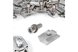KINETOX 20 Stück Nutensteine M6 Set T-Nut M6 T-Slot Nutmuttern Schrauben 4040 Serie Schiebemuttern M6 T Nut Schiene für Aluminiumprofil Extrusionsschlitz
