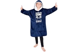 CityComfort Polarowa Bluza z Kapturem dla Dzieci i Nastolatków - Futbolowa Bluza z Kapturem dla Dzieci w Rozmiarze One Size z Podszewką Sherpa Gamingowe Prezenty dla Dzieci