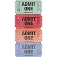 Creative Converting Paper Admit One Tickets 2000 Tickets/Roll-Assorted