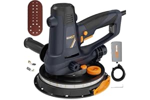MAXXT Ponceuse murale pour cloisons sèches, 810W Moteur électrique 1500-2800TR/MIN, vitesse variable, aspiration réglable, grosse et fine abrasion, 8 disques à poncer