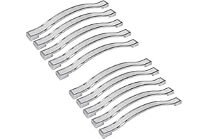 KYRIO Confezione da 10 maniglie moderne con strass e cristalli di grind arenacea per cassetti e cassetti, maniglie per mobili, porte, armadi, cucine, pomelli in argento, 18,5 cm di lunghezza