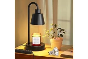 FOVENDI Lampada Scalda Candela con Timer e Dimmer, Lampada Profumo Dimmerabile con Lampadine, Lampada Scaldacandela Elettrica Regolabile in Altezza per Candela Profumata Decorazione Casa Camera da Letto, Yoga