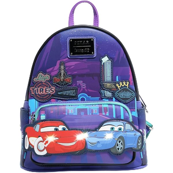 Loungefly Disney Pixar Moments Cars Cozy Cone Damen-Schultertasche mit Doppelriemen, Mehrfarbig/Meereswellen (Ocean Tides), Einheitsgröße Fashion