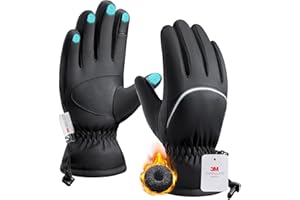 Origem Guanti Invernali Termici Uomo Donna, 3M Thinsulate Touchscreen Impermeabili Guanti Moto Sci Neve con Riflettenti per Bici Ciclismo Scooter Motocross Calcio Corsa Running sportivi snowboard