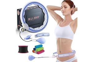 PANKTI Fitness Hula Hoops, Weighted Hula Hoop For Adults 360 Degree Auto-Spinning Ball Massage, Infinity Hoop, Weight Loss Exercise Equipment for Home Use