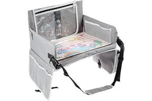 NIHUIFDPY Kids Travel Tray for Toddler Car Seat Stable Travel Tray for Kids Car Seat Detachable Lap Trays for Airplane Carseat Table Trays for Kid Road Trip Activities Travels Desk Essential Accessories(grey)