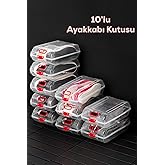 Porsima Ayakkabı Saklama Kutusu Şeffaf Beyaz, 204-10