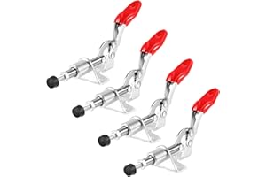 EUIOOVM 4 sztuki napinaczy do dźwigni kolanowej, zacisk dźwigniowy Push Pull Action, narzędzie ręczne, napinacz poziomy, antypoślizgowy zacisk pionowy, narzędzie szybkomocujące, do pracy maszynowej, stolarki,