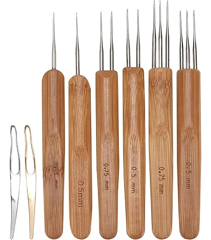 5 Piece Riveting Hook Curved Crochet Hook Tool Set, Riveting Dreadlocks Tools Crochet Hook Curved Rivets for Braid Sweater Carpet