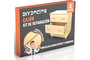 DIY Doctor Kit de Reparación de Cajones (4 Unidades) – Refuerzos y Soporte para Cajones de Cocina y Dormitorio