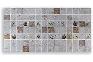 GRACE BALTIC Pannelli di parete in PVC 3D decorativi piastrelle rivestimento (12, Oliva)