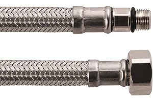 SANITOP-WINGENROTH Wąż armaturowy do podłączenia kranu | M8 x 3/8 cala x 500 mm | wąż elastyczny | wąż łączący | wąż przyłączeniowy armatura