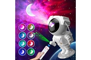 AUYLE LED Sternenhimmel Projektor Kinder, Astronaut Sternenhimmel Projektor mit 31 Beleuchtung-Effekten, Astronaut Projektor mit Fernbedienung & Timer, Perfekt Weihnachtsgeschenke für Kinder und Erwachsene
