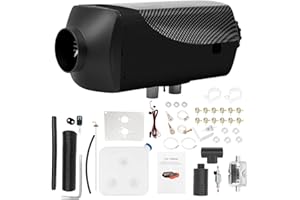 EVGTTI 5KW-8KW Air Diesel Heater, 12V Parking Heater Heating Diesel Night Heater with Silencer LCD Monitor Remote Control For Truck Boat Bus Car Trailer Motorhomes Campervans Caravans (Black)