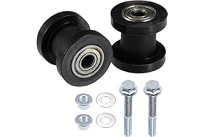 Hihaha Kettenrollen-Riemenspanner/für Motorrad ATV 8mm 2er Set Schwarz