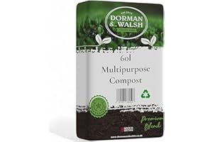 Dorman & Walsh Multi-Purpose 70L Compost Bag, Nutrient Rich Compost for Potting & Seeds, Growing Garden, Houseplants, Flower beds and Vegetables