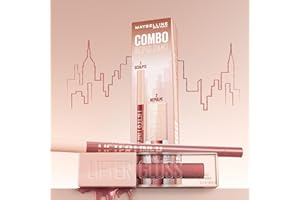 MAYBELLINE NEW YORK - Coffret Combo Repulpant - Lifter Liner Big Lift + Lifter Gloss Moon - Lèvres Repulpées, Hydratées & Brillantes - Formule Crémeuse & Couleur Intense - Applicateur XL - 2 produits
