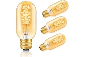 Liuyife Dimmable T45 Vintage Edison Light Bulbs, E27 Screw-in Filament Light Bulb Warm White 2700K for Bedroom, Cafe, Chandelier, Bookstore, Interior Decoration