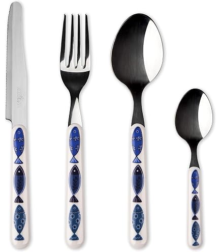 Servizio Posate 24 Pezzi Excelsa Mandala Etno: Set Per 6 Persone In Acciaio Inox Con Manico Colorato - 5