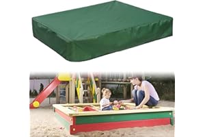 FORHOME Sandkastenabdeckung, Grüne wasserdichte Sandkastenabdeckung, 150 x 150 cm, quadratische Plane, wasserdicht mit Kordelzug, Oxford-Gewebe, staubdichte Sandkastenabdeckung für Sandkasten Pool Garten