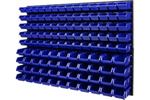 PAFEN Tablica narzędziowa 1152 x 780 mm, ścianka warsztatowa do garażu, 114 kuwet, niebieski