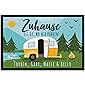 SpecialMe Fußmatte Familie personalisiert mit Namen Zuhause ist da wo wir parken Camping Wohnwagen rutschfest & waschbar…
