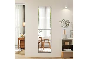 Sqinor Espejo Pared Cuerpo Entero Adhesivo Vidrio HD 35x35cm 4 Piezas - Espejos Adhesivos Decorativos Espejos Grandes de Pared para Entrada Recibidor Habitacion Salon Armario Puerta Gimnasio