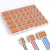 flintronic Quick Electrical Connectors 40 Pieces, Splices Electrical Wires, Terminal Block Connectors Ara Online Circuit 28-1