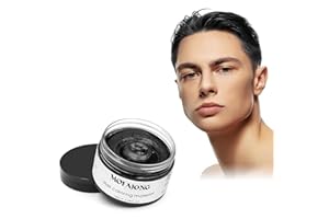 SOVONCARE Temporäre Haarfarbe Wachs silberfarben grau lila rot blau natürliche Frisur cremefarben für Männer Frauen Kinder Party Cosplay Date Halloween (4.23 OZ, Schwarz)