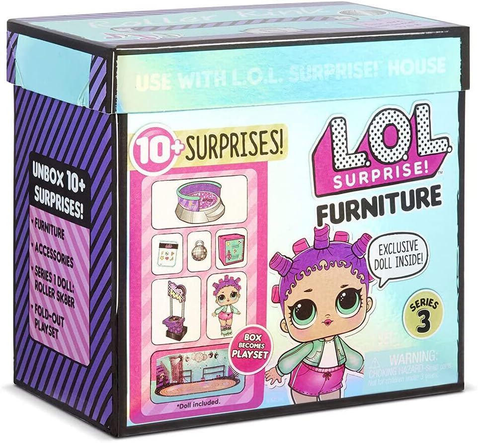 LOL Surprise Muñecas Coleccionables para Niñas , Con 10 Sorpresas y Accesorios , Roller Sk8er , Mobiliario Serie 3