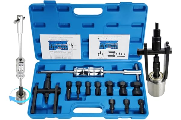 XSTARYE Mise à Niveau Velo Extracteur de Roulement Interieur avec Marteau Coulissant & Extracteur à Deux Mâchoires Trou Borgne Arrache Roulement avec 8 Pince de Serrage à Expansion(8-32mm )