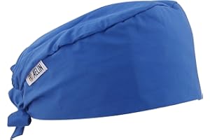 AELIN Calot De Bloc Calot Médical Cheveux Courts Unisexe 100% coton (Bleu royal)