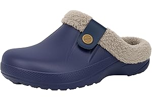 ChayChax Donna Uomo Invernali Zoccoli Sabot Imbottiti Calde Morbide Pantofole Casa Esterno in Comode Peluche Inverno Impermeabile Scarpe da Giardino
