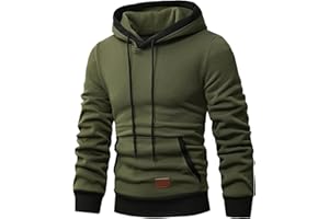 JMIERR Kapuzenpullover Herren Langarm Hoodie Herren Warm Pullover mit Kapuze Casual Kapuzenjacke Hoodie Baumwolle Sweatshirt Kordelzug Hoody mit Tasche