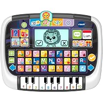VTech Genio XL bilingue Espagnol-Anglais, Couleur Rose, Ordinateur interactif, Jouets électroniques à partir de 5 Ans, 164 activités éducatives, Clavier QWERTY, Souris, Jeux, Musique, Sciences