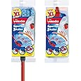Vileda SuperMocio 3Action XL Mop with Extra Refill, Red/Grey/Blue, 15 x 6 x 117 cm