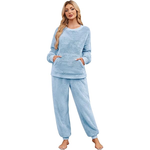 Pyjama Polaire Pour Femmes – Sweat à Capuche + Pantalon – Grande Taille XS à 6XL – Chaud Et Confortable - 5