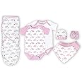 The Moon Brand Baby Clothing combo Set of 7,Swan Print