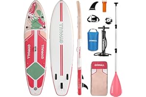 GYMMALL Stand Up Paddling Board, Aufblasbares Sup Board für Erwachsene und Jugendliche aller Könnensebenen, Blow Up Paddleboards mit breitem, rutschfestem Deck, Premium Zubehör und Aufbewahrungstasche