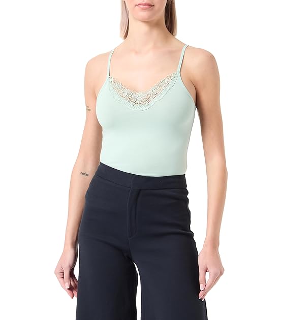 Damen Vminge Lace Singlet Noos Tanktop