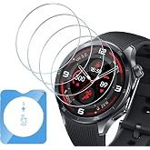 HidWee Compatible with OnePlus Watch 3 Tempered Glass Screen Protector, 4 Pieces HD Tempered Glass Film, Bubble-Free, Anti-Sc