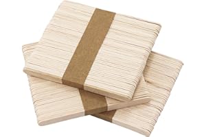 JRSHIRLEYLTD 150 etichette per piante in legno, etichette per piante, etichette aiuole, piante in legno naturale, etichette piantine, cartelli da giardino, bastoncini lecca-lecca fai da te (11,4 x 1 x 0,2 cm)