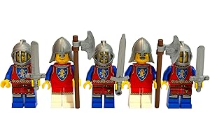 Lego® Ritter Minifigure Cavalieri di leone – Personaggi medievali Lego® per castello e fortezza (5 personaggi) – Lego® Lion Knights per costruzioni e collezioni storiche Lego®