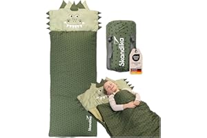Skandika Soti Sac de couchage pour enfant jusqu'à 150 cm - Design coloré : renard, licorne, lion, avec coton, lavable en machine
