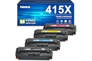 Palmtree 415X z chipem kompatybilnym z HP 415X 415A zestaw wkładów z tonerem do drukarek HP Color Laserjet Pro MFP M479dw M479fdw M454dw M454dn M479fdn M479fnw czarny cyjan żółty magenta