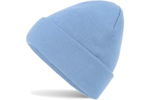 HATSATAR Hatstar Wintermütze | Damen Beanie Mütze | Herren Feinstrick Beanie | für Frauen Männer Unisex | Cuffed Hats Weich & Warm