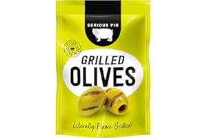 Serious Pig Greek Grilled Olives with Lemon, Thyme and Red Pepper 50g (4 Pack)