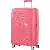 American Tourister Soundbox Large Trolley Case, 77 cm | Coral Soleado, expandable hard case, 77H x 51.5W x 29.5D cm, 97/110L,